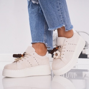 Pantofi Casual TasselStyle - MK190 Beige - Img 4