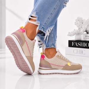 Pantofi Sport Dama Lola - LA350 Beige - Img 3