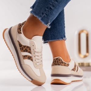 Pantofi Sport SL - MK087 Beige Leopard - Img 3