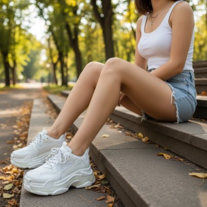 Pantofi Sport Triple S - BL608 White - Img 3