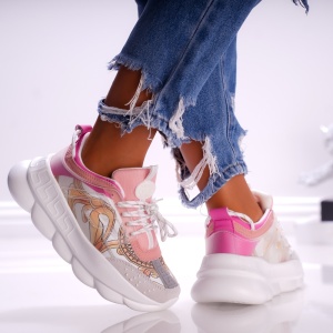 Pantofi Sport VChain - 060-2 White Pink - Img 2
