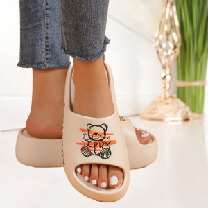 Papuci BeHappy - BG175 Beige - Img 2
