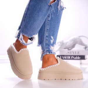 Papuci Casual UG - B24-1585 Beige - Img 4