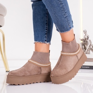 Papuci Casual UG - CozySock VL258 Khacky - Img 5