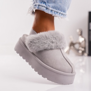 Papuci Casual UG - FluffyStep VL243 Grey - Img 2
