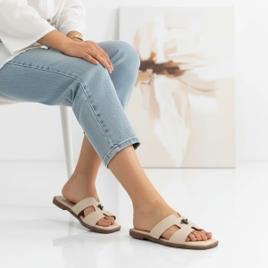 Papuci Dama - PS68 Beige - Img 2