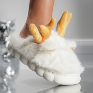 Papuci de Casă -Cozy Reindeer White -1631