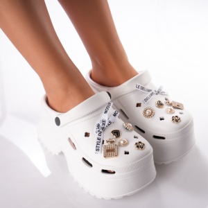 Saboti Krock Cu Platforma - BG202 White - Img 4