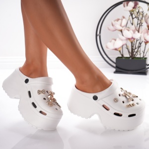 Saboti Krock Cu Platforma - F-179 White - Img 3