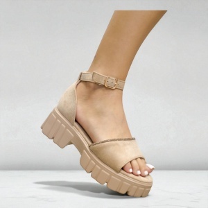 Sandale cu Platforma - F-131 Beige - Img 2