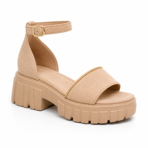 Sandale cu Platforma - F-131 Beige - Img 3