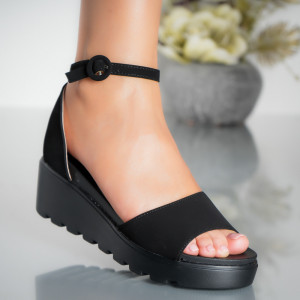 Sandale cu Platforma - LM358 Black - Img 2