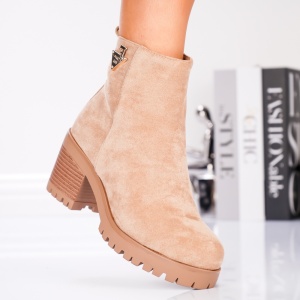 Botine Dama - Sahara Chunky Heel Boots SH1387 Khaki