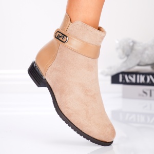 Botine Dama - Vexa Classic Buckle Boots 3AH25 Beige - Img 3