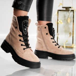 Ghete Casual Cleopatra - ABC-959B Khaki - Img 4