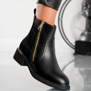 Ghete Casual cu Toc Allan - SH1297 Black - Img 2