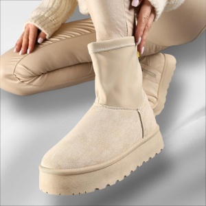 Ghete Casual UG - SnowBelt NB705 Beige - Img 3