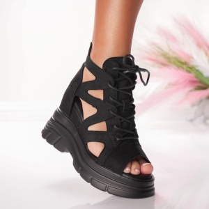 Ghete Dama cu Platforma - 3AL105 Black - Img 2