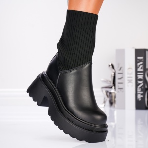Ghete Dama Cu Platforma - 3WL61 Black - Img 2