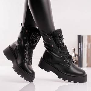 Ghete Dama Mille - GlamFur HX1121A Black