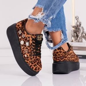 Pantofi Casual Love- MK083 Leopard - Img 3