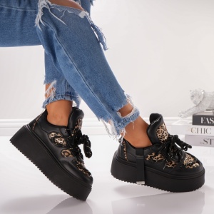 Pantofi Sport Moom - ABC-528 Black Leopard - Img 2