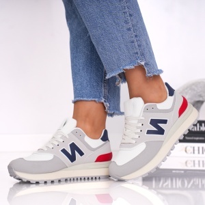 Pantofi Sport New Bolune - BNL574 Beige Grey Blue - Img 4