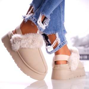 Papuci Casual UG - B24-1580 Beige - Img 1