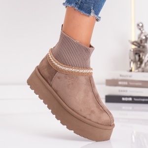 Papuci Casual UG - CozySock VL258 Khacky