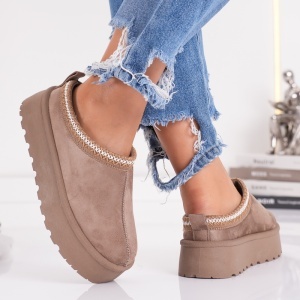 Papuci Casual UG - CozyStep VL242 Khaki - Img 3
