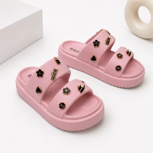 Papuci Cu Platforma - BG196 Pink