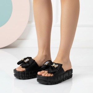 Papuci Cu Platforma - BG200 Black - Img 3