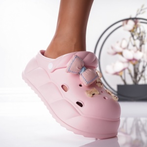 Saboti Krock Cu Platforma - BG201 Pink - Img 2