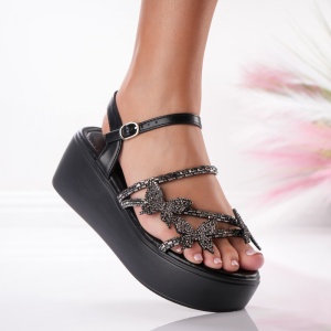 Sandale Cu Platforma - A25-1927 Black - Img 1
