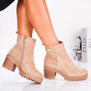 Botine Dama - Sahara Chunky Heel Boots SH1387 Khaki - Img 2