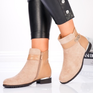 Botine Dama - Vexa Classic Buckle Boots 3AH25 Beige - Img 4