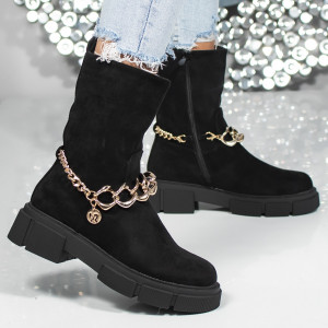 Gete Dama Butterfly - B21-121 Black Suede - Img 2