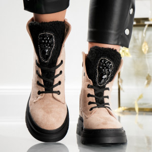 Ghete Casual Cleopatra - ABC-959B Khaki - Img 5