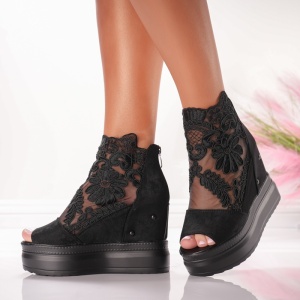 Ghete Dama cu Platforma - 3AW285 Black - Img 4