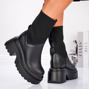 Ghete Dama Cu Platforma - 3WL61 Black - Img 1