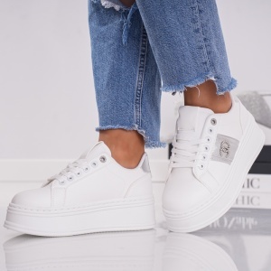 Pantofi Casual Crystal Touch - MK191 White - Img 4
