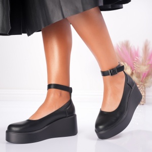 Pantofi Casual cu Platforma Deea - 1039 Black - Img 4