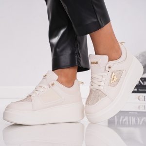Pantofi Casual Meaw - MK150 Beige - Img 4