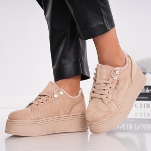 Pantofi Casual VelvetClass - MK162 Beige - Img 4