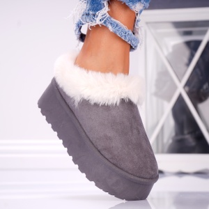 Papuci Casual UG -FluffyRise Y127 Grey