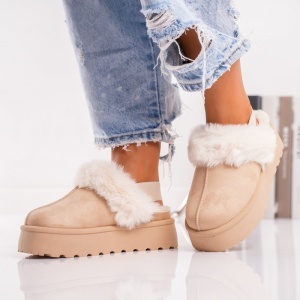 Papuci Casual UG - FluffyStep VL243 Beige - Img 4
