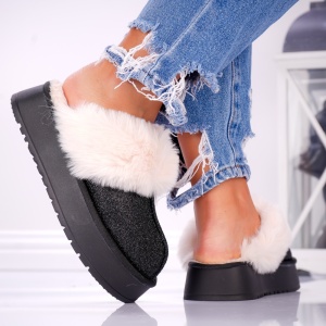 Papuci Casual UG - FurrySoft UG BG183 Black