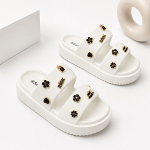 Papuci Cu Platforma - BG196 White
