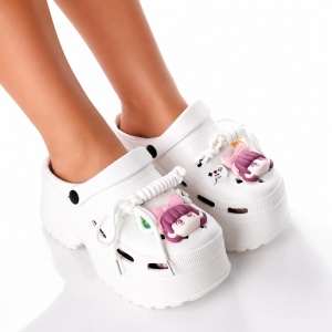 Saboti Krock Cu Platforma - BG192 White