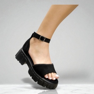 Sandale cu Platforma - F-131 Black - Img 2